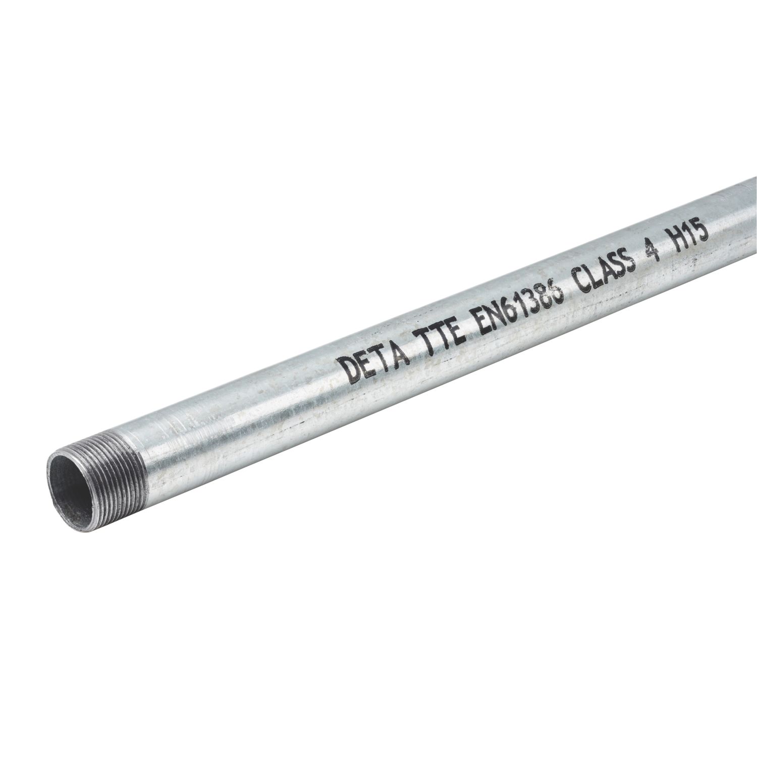 Deta TTE Round Steel Galvanised Class 4 Conduit Tube 25mm x 3m (7442J)