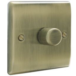 British General Nexus Metal 1-Gang 2-Way LED Dimmer Switch  Antique Brass