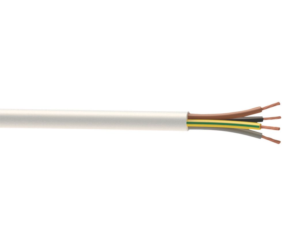 Time 3184Y White 4-Core 1mm Flexible Cable 5m Coil