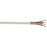 Time 3184Y White 4-Core 1mm² Flexible Cable 5m Coil