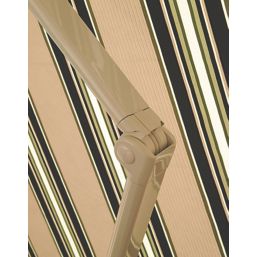 Greenhurst Ascot Extendable Patio Awning Green / Beige 2.5m x 2m