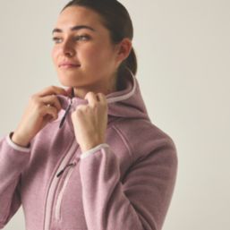 Regatta Newhill Full Zip Womens Hooded Fleece Powder Lilac Size 20