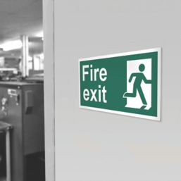 Essentials  Non Photoluminescent "Fire Exit Man Right" Sign 150mm x 300mm