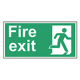 Non Photoluminescent "Fire Exit Man Right" Sign 150mm x 300mm
