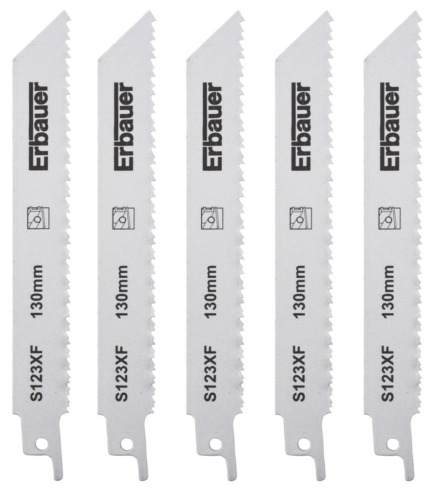Erbauer Sheet Metal Reciprocating Saw Blades 150mm 5 Pack Screwfix