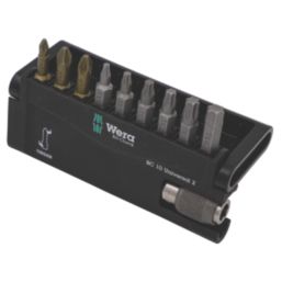 Wera Bit-Check 10 Universal 2 1/4" Hex Shank Mixed Bit Set 10 Pieces