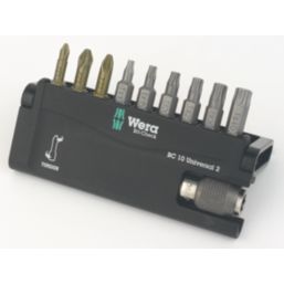 Wera Bit-Check 10 Universal 2 1/4" Hex Shank Mixed Bit Set 10 Pieces