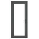 Crystal  Fully Glazed 1-Clear Light Left-Hand Opening Anthracite Grey uPVC Back Door 2090mm x 890mm