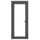 Crystal  Fully Glazed 1-Clear Light Left-Handed Anthracite Grey uPVC Back Door 2090mm x 890mm