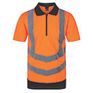 Regatta Pro Hi-Vis Polo Shirt Orange / Navy Large 43" Chest
