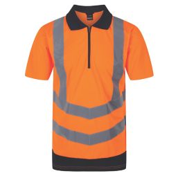 Regatta Pro Hi-Vis Polo Shirt Orange/Navy Large 43" Chest