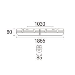 4lite  Single 6ft Non-Maintained Emergency LED Batten 35W 3823lm
