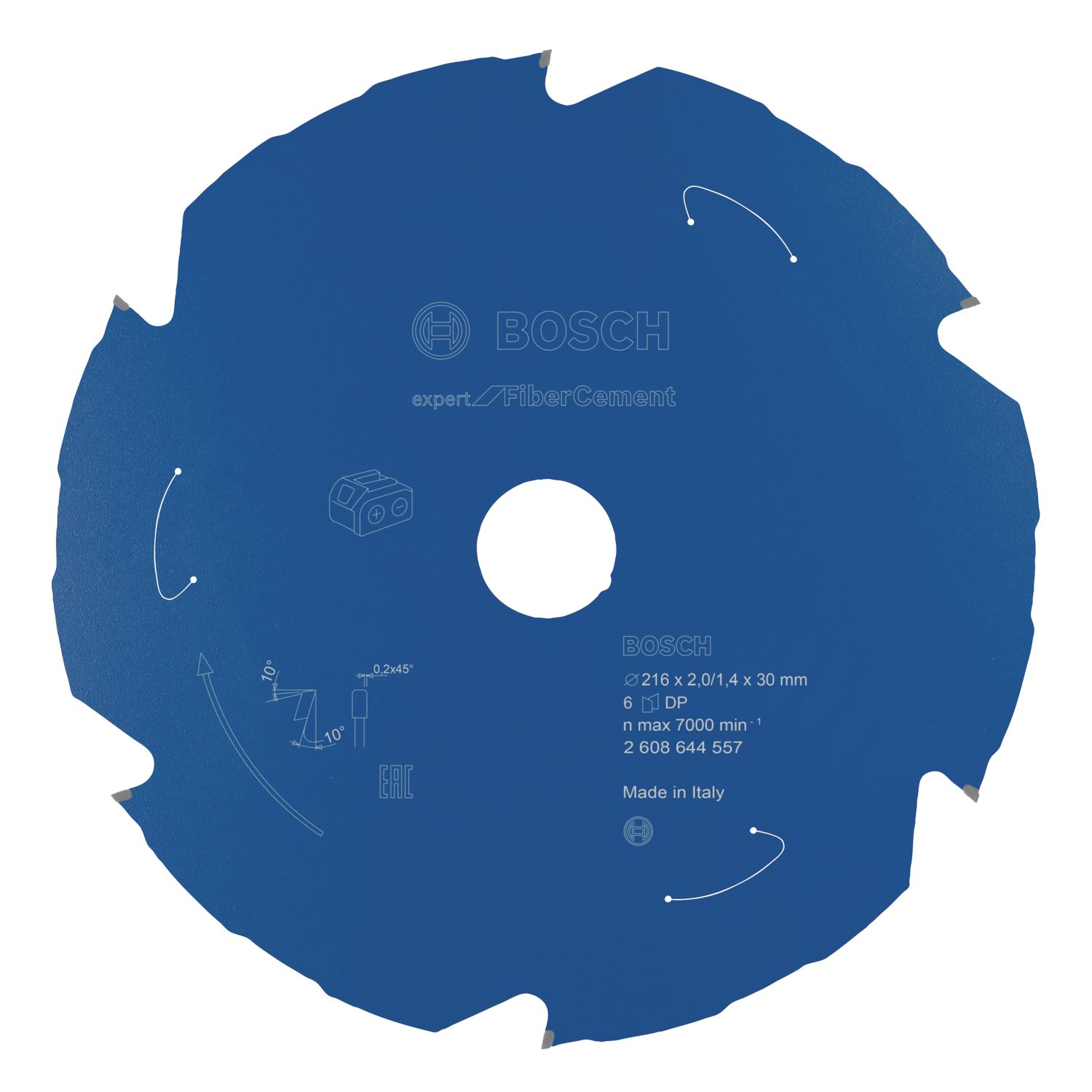 Bosch Expert Fibre Cement Circular Saw Blade 216mm x 30mm 6T (744KP)