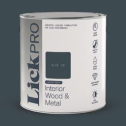 LickPro 2.5Ltr Blue 20 Satin Water-Based Trim Paint