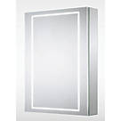 Sensio Sonnet 1-Door Dual Lit Illuminated Cabinet With 3960lm LED Light Silver Effect 500mm x 140mm x 700mm