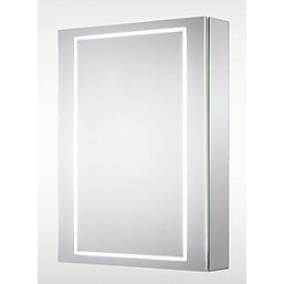 Sensio Sonnet 1-Door Dual Lit Illuminated Cabinet With 3960lm LED Light Silver Effect 500mm x 140mm x 700mm