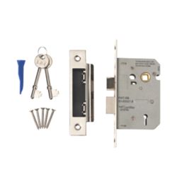Smith & Locke Fire Rated  3 Lever Polished Chrome Architectural Sash Lock 65mm Case - 44mm Backset