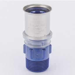 Wavin Tigris  Multi-Layer Composite Press-Fit Adapting Male Couplers 0.75" x 25mm 10 Pack