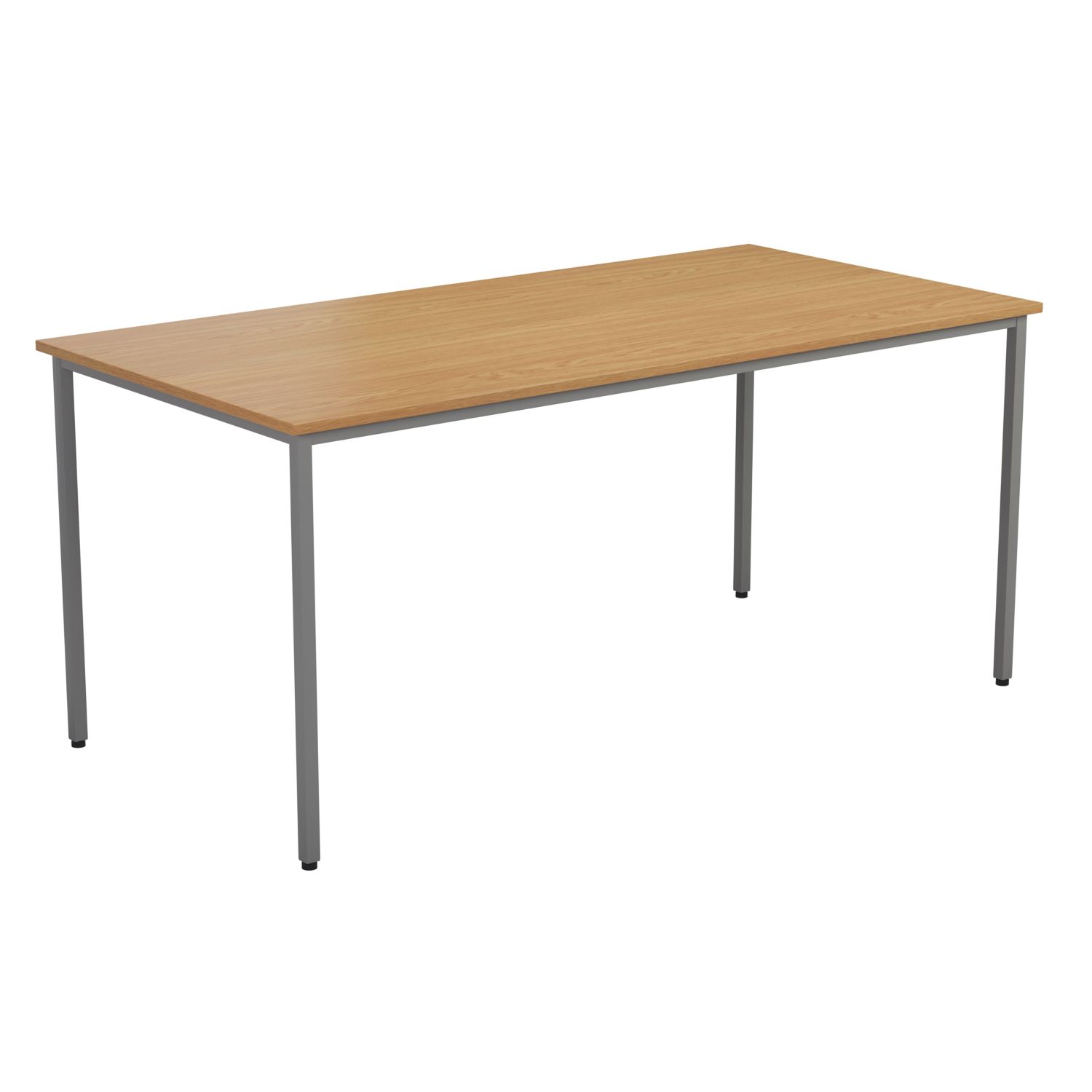 TC Group Rectangular Office Table Nova Oak/Silver 1600mm x 800mm (744TT)