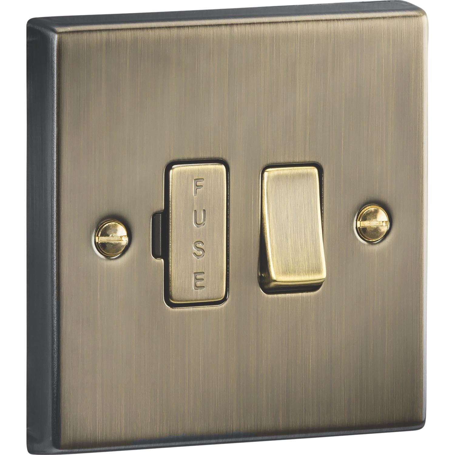 Knightsbridge 13A Switched Fused Spur Antique Brass (744TY)