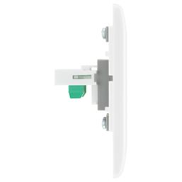 British General 800 Series 2-Gang RJ11 Telephone / Data Socket White