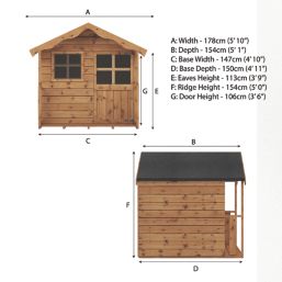 Mercia Poppy 5' x 4' (Nominal) Timber Playhouse