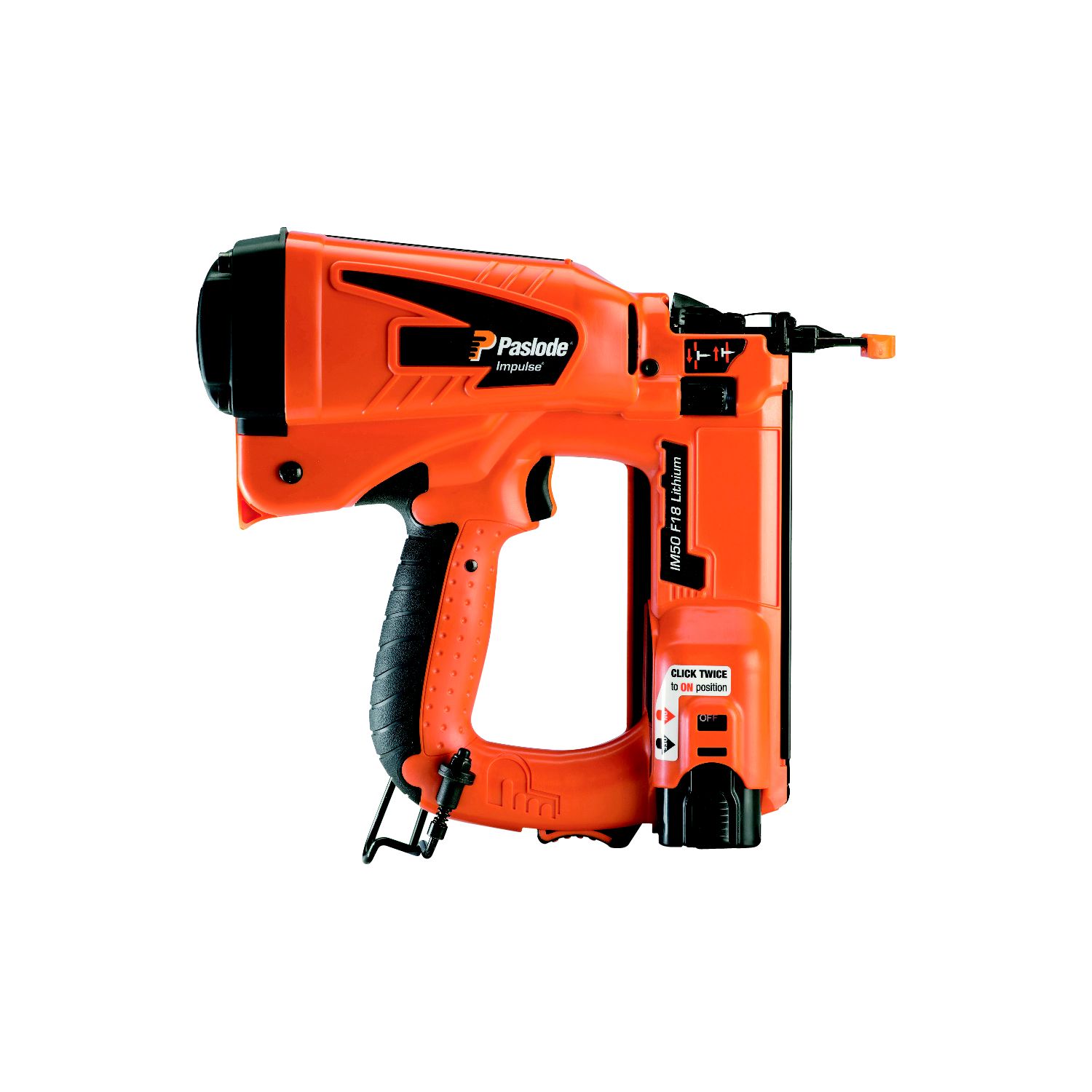Paslode IM50 F18 50mm 7.4V 1 x 2.1Ah Lithium Second Fix Cordless Gas Nail Gun (74525)