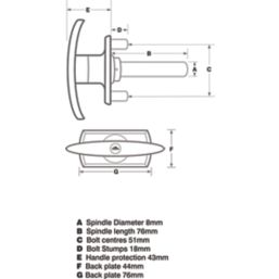 Burg-Wachter  Chrome Plate Garage Door Handle