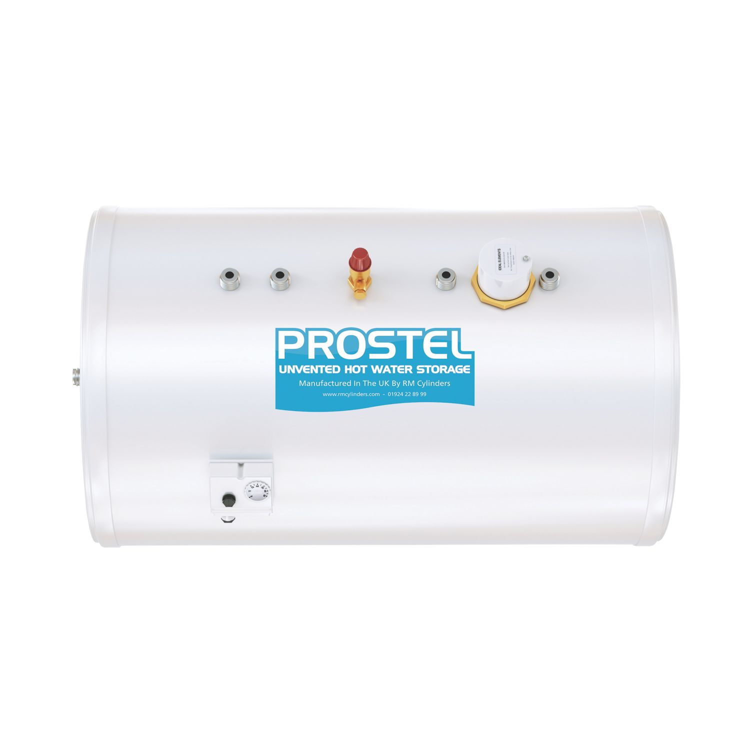 RM Cylinders Prostel Indirect Horizontal Unvented Hot Water Cylinder 120Ltr (7457F)