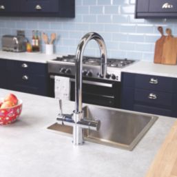 ETAL Cygne Pull-Out Style 3-in-1 Instant Boiling Water Kitchen Tap Chrome