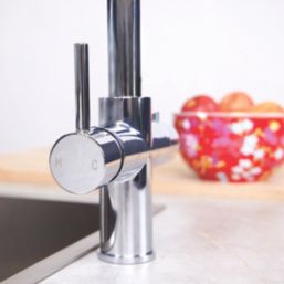 ETAL Cygne Pull-Out Style 3-in-1 Instant Boiling Water Kitchen Tap Chrome