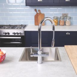 ETAL Cygne Pull-Out Style 3-in-1 Instant Boiling Water Kitchen Tap Chrome