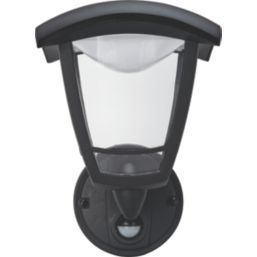 Luceco  Outdoor LED Bottom Arm Coach Lantern With PIR Sensor Black 8W 640lm