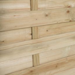 Forest Kyoto  Slatted Top Fence Panels Natural Timber 6' x 5' Pack of 3
