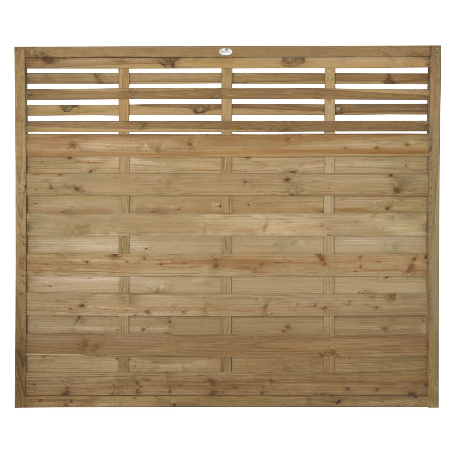 Forest Kyoto Slatted Top Fence Panels Natural Timber 6' x 5' Pack of 3 (745KP)