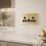 LAP  13A 2-Gang SP Switched Socket + 2.4A 12W 2-Outlet Type A & C USB Charger Satin Brass with Black Inserts