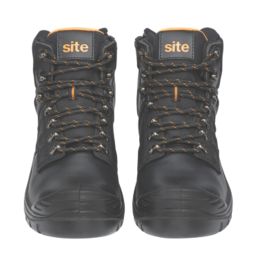 Site Prescott Size 7 Black Waterproof Steel Toe Cap Safety Boots Screwfix