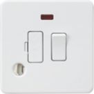 Knightsbridge  13A Switched Fused Spur & Flex Outlet with LED Matt White