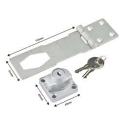 Smith & Locke Hasp & Staple with Lock Galvanised 115mm