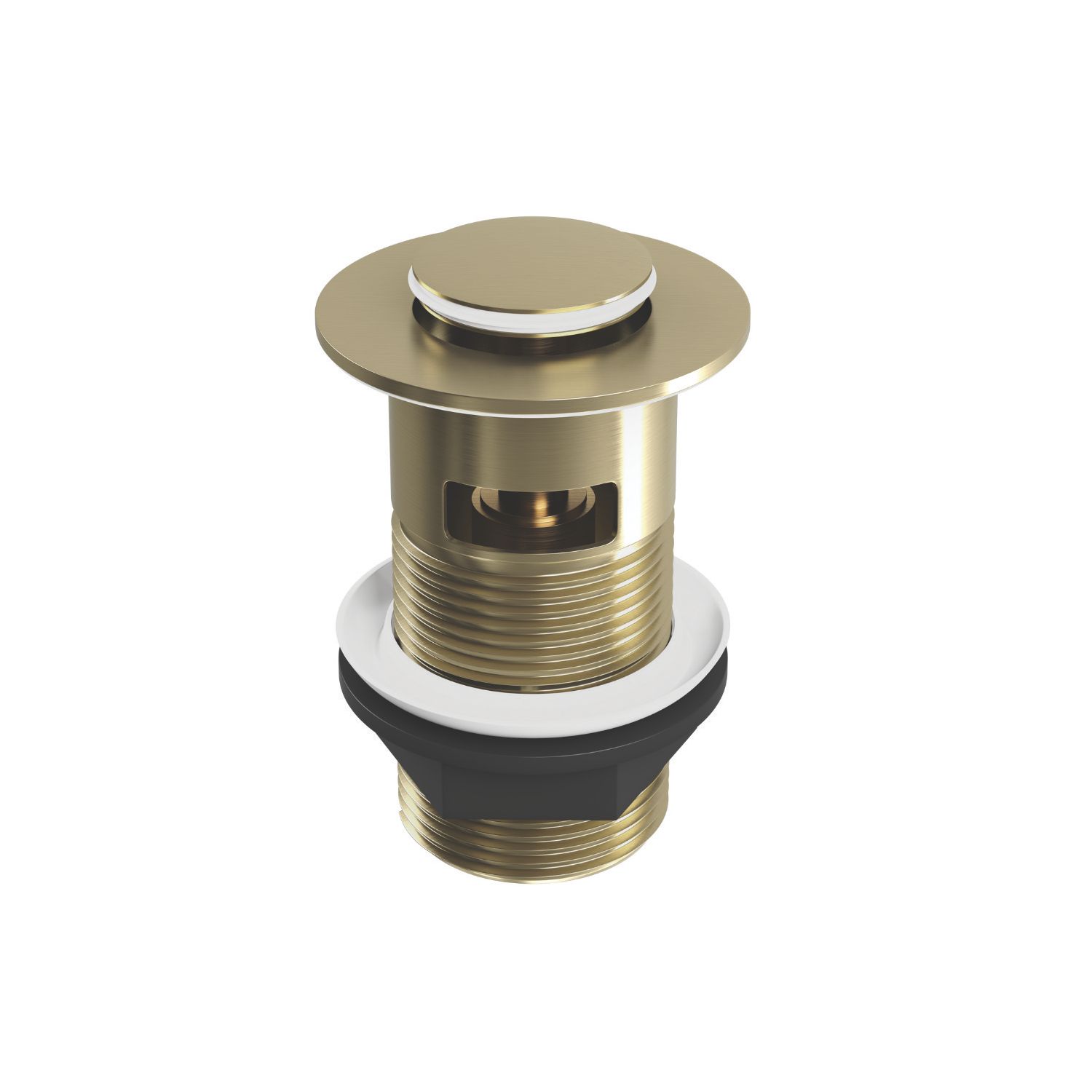 ETAL Slotted Push Button Basin Waste Brushed Brass 60mm (745VN)
