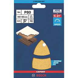 Bosch Expert C470 80 Grit 11-Hole Punched Multi-Material Sandpaper 102mm x 62mm 10 Pack