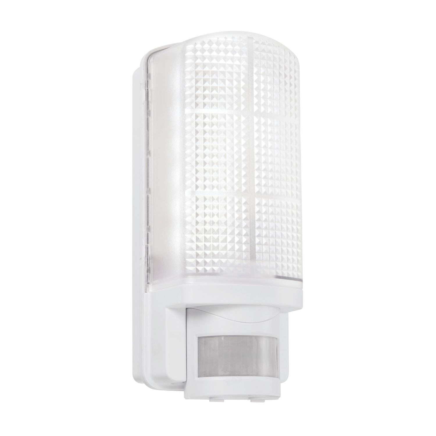 Saxby Motion Outdoor Rectangular LED Bulkhead With PIR Sensor White 6W 600lm (745VX)