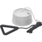 Knightsbridge Part M 10AX 2-Way Pull Cord Switch and Bangle White