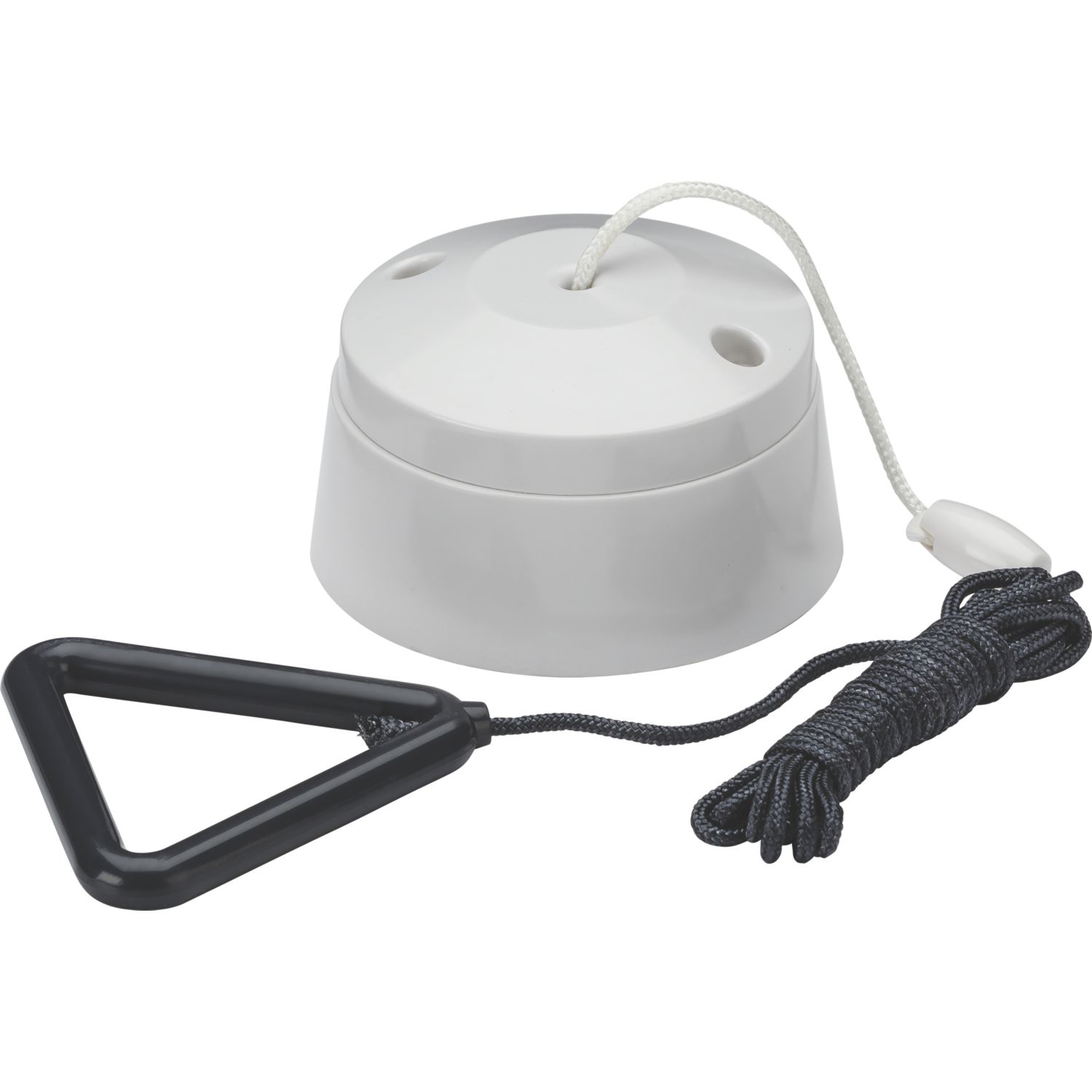 Knightsbridge Part M 10AX 2-Way Pull Cord Switch and Bangle White (745YA)