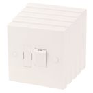 13A Switched Fused Spur  White  5 Pack
