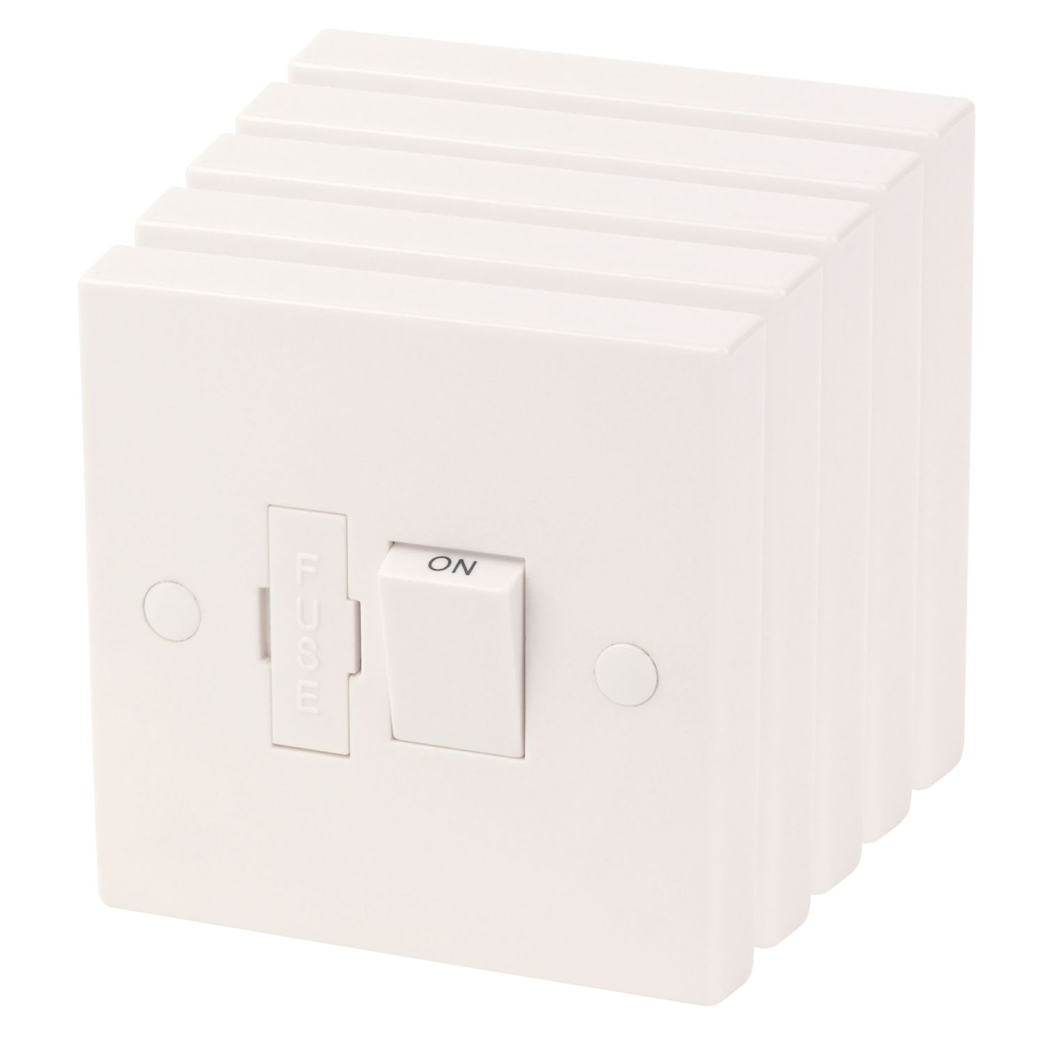 Essentials 13A Switched Fused Spur White 5 Pack (7464D)