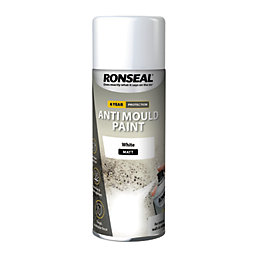 Ronseal Anti Mould Paint Aerosol White Matt 400ml