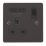 LAP  13A 1-Gang SP Switched Socket + 2.1A 10.5W 2-Outlet Type A USB Charger Black Nickel with Black Inserts