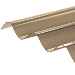 Radmat Building Materials  Corrugated PVC Roofing Sheets Bronze 2000mm x 0.8mm x 950mm 5 Pack