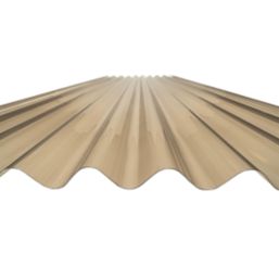 Radmat Building Materials  Corrugated PVC Roofing Sheets Bronze 2000mm x 0.8mm x 950mm 5 Pack
